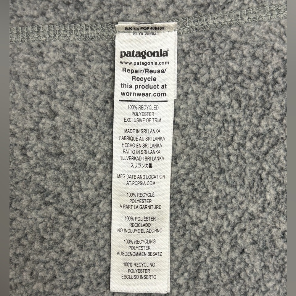 Patagonia Better Sweater Vest Men’s Medium Gray Heather Fleece Full Zip - Picture 7 of 10